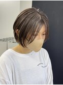 くびれショートボブ40代50代グレイカラー白髪染め白髪ぼかし