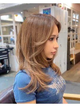 ヘアサロン エフ 渋谷(F) #レイヤーカット #ざくざくレイヤー #ベージュカラー