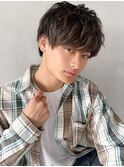 ナチュラルヘアブルーブラックデジタルパーマフェザーパーマa