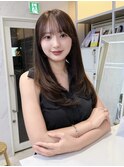 韓国風ナチュラルストレートレイヤー