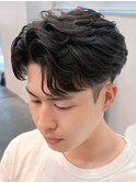 奈良men'sフェザーパーマフェザーショート