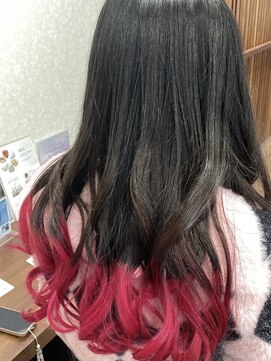ドォート(Dote hair make) 【菜月style】ショッキングピンクのデザインカラー