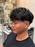 カット+パーマ＋シェービング＋トリートメント(特殊を除く)￥12000
