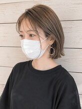 ベルクープス 天王寺店(Belle Coupes)&nbsp;【Bellecoupes】くびれボブ　グレージュ　大人女子ヘア