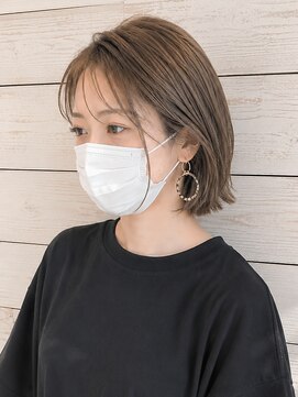 ベルクープス 天王寺店(Belle Coupes) 【Bellecoupes】くびれボブ グレージュ 大人女子ヘア