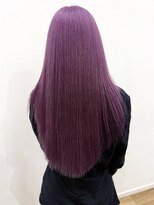 ロックス バイ マグ 松本(rocks BY MAG)&nbsp;ブリーチカラーハイトーンラベンダーピンク韓国風ヘアロング