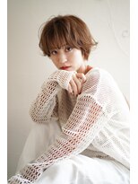 ゆるふわショートボブ×ヘーゼルベージュ