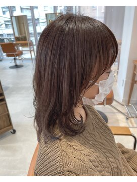 ネオリーブ ジューク 日吉店(Neolive JuQ) 【おとなセミウルフ】くびれヘア☆グレージュ