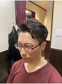 ナチュラル七三パーマ