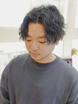 ヒート トウキョウ 目黒店(HEAT TOKYO) ツイスパセンターパートマッシュ波巻きダウンパーマメンズ目黒