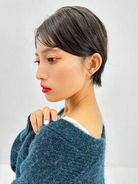 オーバーヘアー 倉敷店(over hair) 【La fith】丸みショート×オリーブブラウン