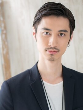 モッズヘアー メン 戸田公園店(mod's hair men) ジェントルアッシュブラック七三オールバックショートe戸田公園