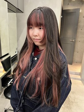 ネアー 新潟(NEER) インナーカラー◯ピンクカラー◯顔周りカット