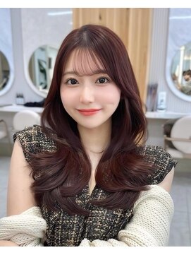 アフロートリノ(AFLOAT Leino) 大人可愛い韓国レイヤーカット　顔周り前髪似合わせカット