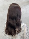 愛されウェーブスタイル艶髪似合わせカットピンクブラウンカラー