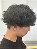 メンズ波巻きスパイラルパーマシャドウパーマ刈り上げマッシュ