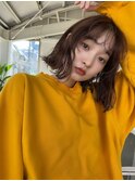 △大人可愛いゆるふわボブパーマミディアムパーマ癖毛風パーマ