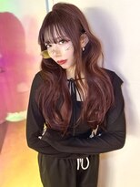 韓国フォーワード巻き♪ブリーチなしワインレッド