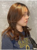 姫カットレイヤーロングミディアムハッシュカットくびれ段カット