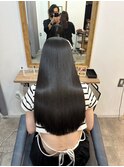 20代30代40代大人可愛い髪質改善ストレート黒髪ロング透明感