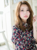 モッズ ヘア 福岡姪浜店(mod's hair)&nbsp;mod's姪浜/アプリコットオレンジデジタルパーマかきあげロングi