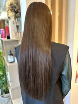 ユニバイリサ 天神大名店(uni by risa)&nbsp;ブラウンベージュ 髪質改善ストレート ストレートロング 艶髪