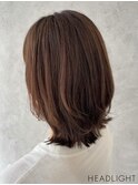 マロンブラウン×くびれボブ