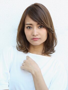 フラット 中山店(flat) ２wayバングのセミディアムスタイル[中山駅]