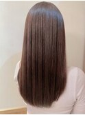 20代30代◎自然な縮毛矯正ロング×流れる前髪