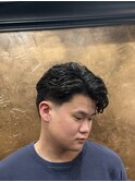 テーパーフェードハネ感パーマ