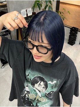 ディコ(Dico) ブルーカラー ブリーチ必須カラー 切りっぱなしボブ