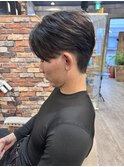 フェザーショート メンズ カット センターパート 10代20代30代