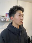 メンズカットフェードスキンフェードスパイキーショート