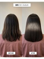 SENJYU 名古屋 名駅【髪質改善 縮毛矯正 白髪ぼかし特化サロン】【4/1OPEN(予定)】 髪質改善酸熱トリートメント/ミディアムストレート