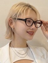 ミンクスリッカ 表参道(MINX RICCa)&nbsp;ハンサムショートボブx抜け感ベージュ