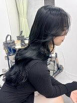 リラ バイ ミラ 新宿(LILA by MILA)&nbsp;ウェーブミディアムメルティカラー×レイヤーカット韓国[新宿]