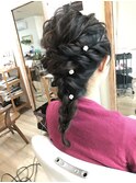 立川人気ロング編み込みアレンジ【ヘアメイク　袴/立川南/立川】