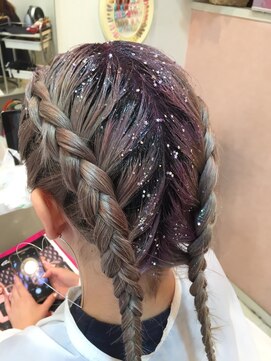 ヘアーラブジュエル(Hair Love JEWEL) グリッターパープルツインブレイズ