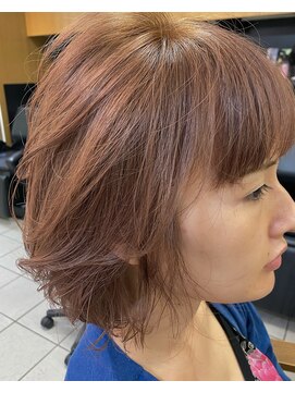 ペネロープ(Penelope) オレンジブラウン 透明感 ブリーチカラー YACHI