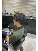 センターパート×ツイストスパイラル