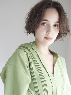 サク 田町芝浦(Sac.) 似合わせカット　ショートボブ　透明感カラー