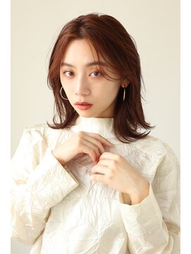 エクリフルール(equri fleur) 【イルミナカラー】　小顔ロブ外ハネミディ