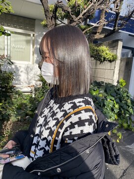 ロイジー(roijir) roijir表参道×プツッとラインボブ＊オリーブブラウンカラー