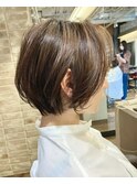 ショートボブ/ミニボブ×艶カラーイルミナカラー
