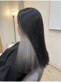 ホワイトシルバーインナーカラー