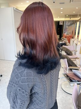 ニューヨーク ニューヨーク 河原町オーパ店(NYNY) オレンジレッド×ブルーブラック