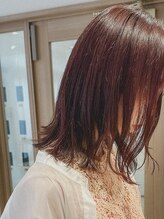◎ワンメイクカラー〈高彩度〉も【定番のクーポン】似合わせカット＋ワンメイクカラー12100円→8800円 で◎