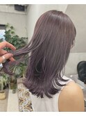 10トーンラベンダーグレージュブリーチなしイルミナカラー