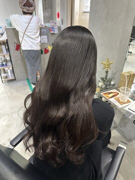 ラック(LUCK) 韓国風コテ巻きパーマ/船橋/くすみベージュ/細めハイライト