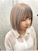 にじさんじ 叶 ボブ インナー ベージュ グレージュ 切りっぱなし